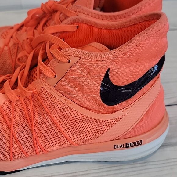 Nike Dual Fusion TR Hit Mid Trainers Women's Sneakers Size 8.5 Neon Orange - Picture 5 of 10